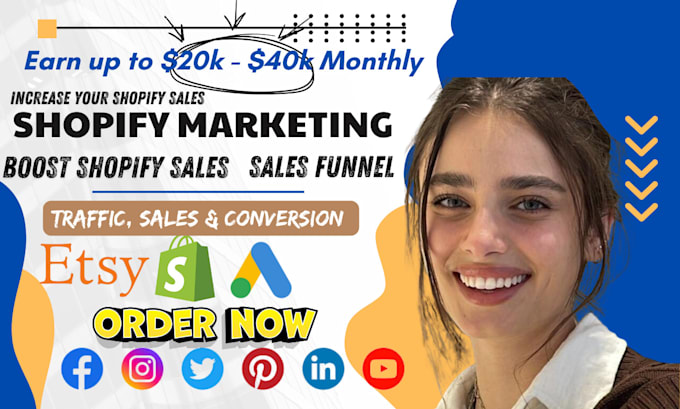 Bestseller - grow shopify sales with social media ecommerce marketing to boost shopify sales