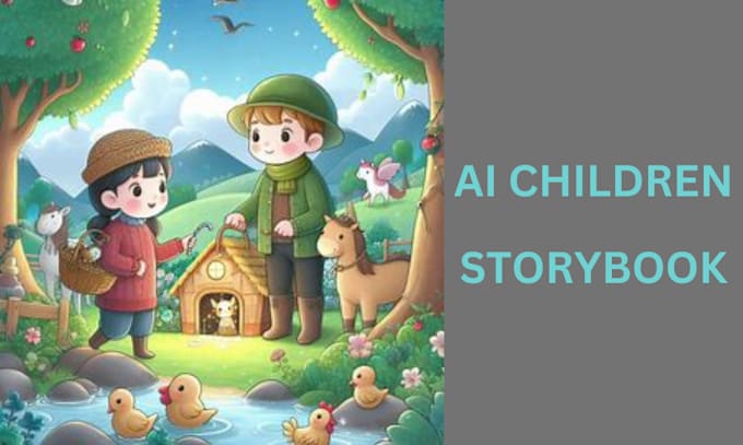 Gig Preview - Ai midjourney children story book illustration children book illustration