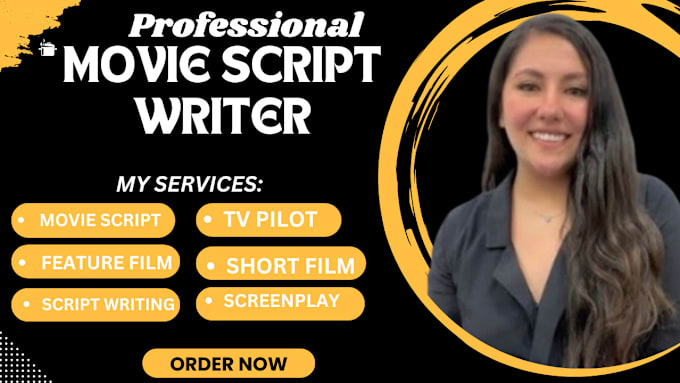 Gig Preview - Be your movie script writer, screenplay, feature film, film script screenwriting