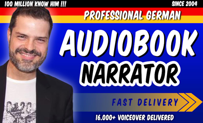 Gig Preview - Record a captivating and trusted german audiobook voiceover deutsch