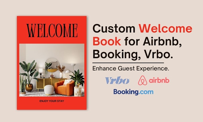 Bestseller - custom welcome book for airbnb, booking, vrbo