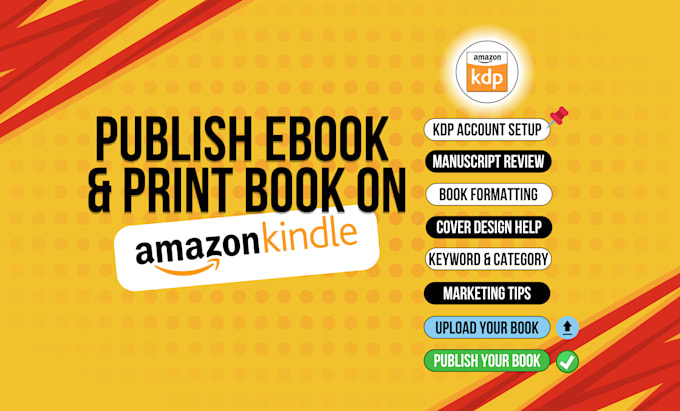 Gig Preview - Publish ebook and print book on amazon KDP professionally