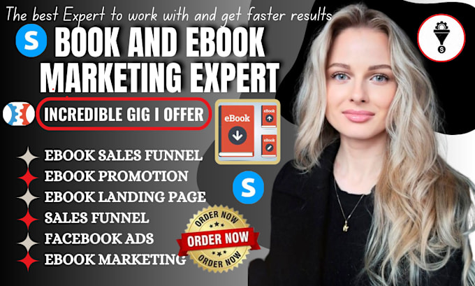 Gig Preview - Effective systeme io ebook marketing sales funnel, ebook landing page promotion