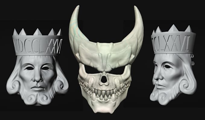 Gig Preview - Sculpt 3d mask mask 3d helmet helmet cosplay armor for 3d printing