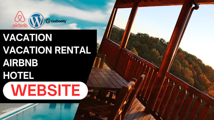 Gig Preview - Design vacation website, rental website, vacation rental, hotel website, airbnb