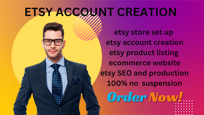 Gig Preview - Do etsy account creation etsy store setup etsy listing, etsy seo