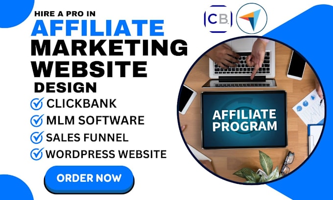 Gig Preview - Design affiliate marketing passive income cpm software mlm ppc clickbank website