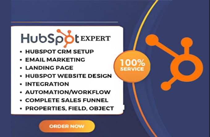 Gig Preview - Setup hubspot crm, hubspot website, landing page design, workflow automation