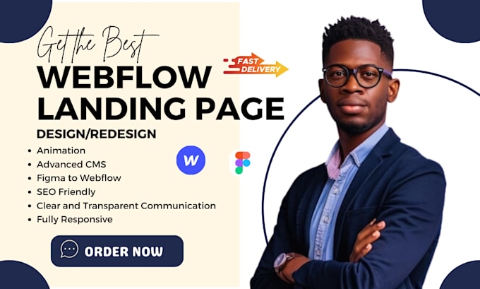 Bestseller - webflow landing page redesign webflow landing page design webflow landing page