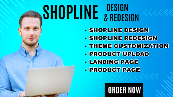 Gig Preview - Build shopline website design redesign shopify shopline design