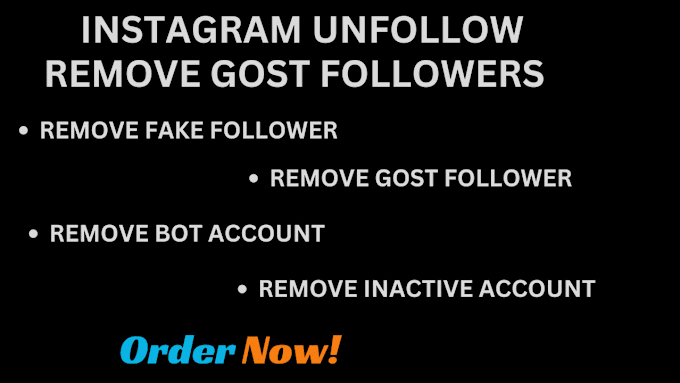 Gig Preview - Remove fake, bot and inactive followers from your social medial account