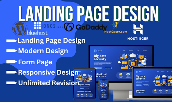 Gig Preview - Do getresponse landing page, wix, wordpress landing page, mailchimp, squarespace