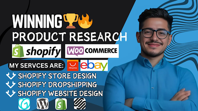 Gig Preview - Find shopify dropshipping winning products, or shopify product listing