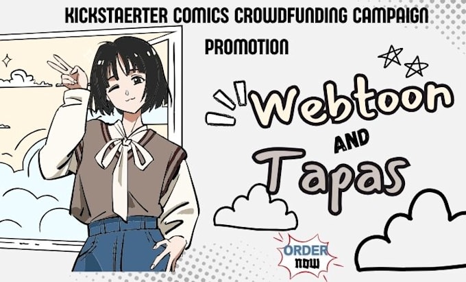 Gig Preview - Promote your kickstarter comic crowdfunding campaign on webtoons and tepas