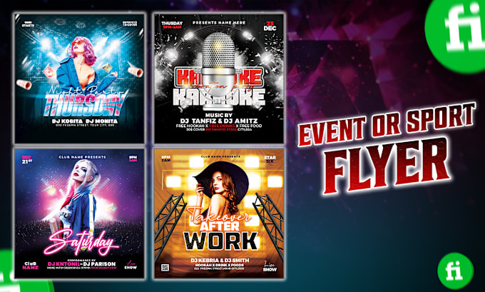 Gig Preview - Do custom flyer design and social media post for brand or event