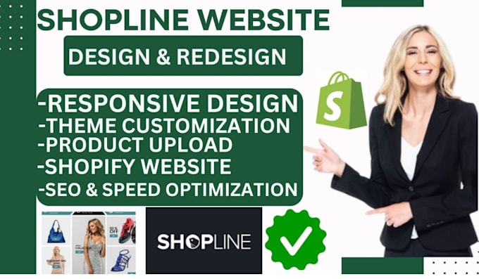 Gig Preview - Creat high performing shopline website design shopline website redesign shopline