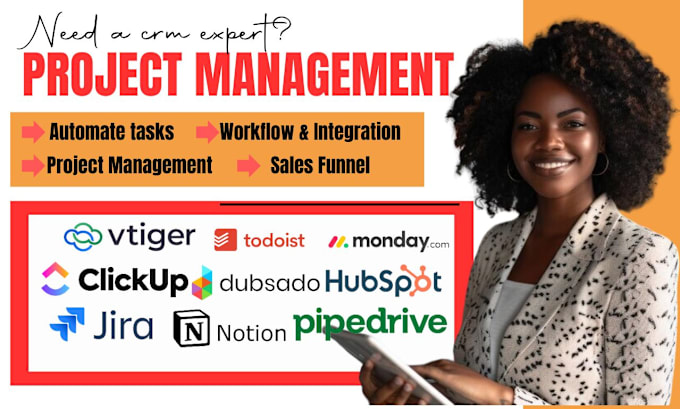 Gig Preview - Setup monday com, todoist, pipedrive, vtiger, dubsado, notion, slack CRM expert