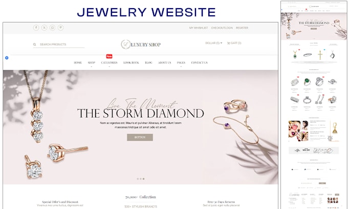 Gig Preview - Redesign jewelry shopify store jewelry website shopify llc branded store