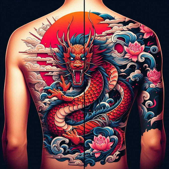 Gig Preview - Make a japanese or oriental tattoo design for you