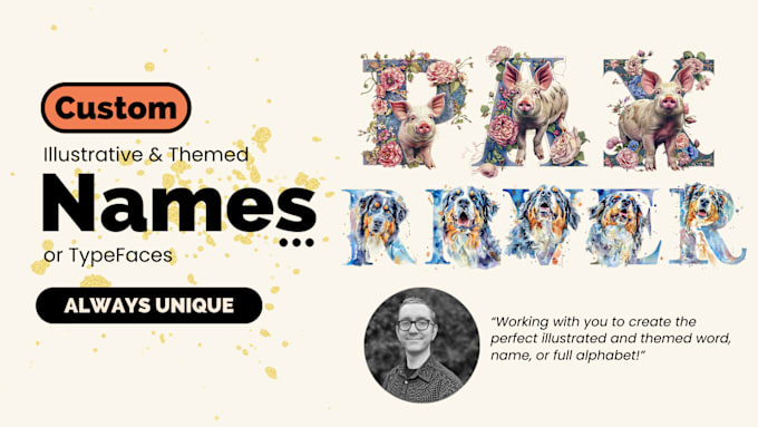 Gig Preview - Create custom artistic words or typefaces