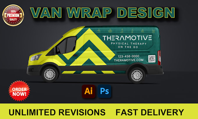 Gig Preview - Design amazing  vehicle wrap design , van wrap design