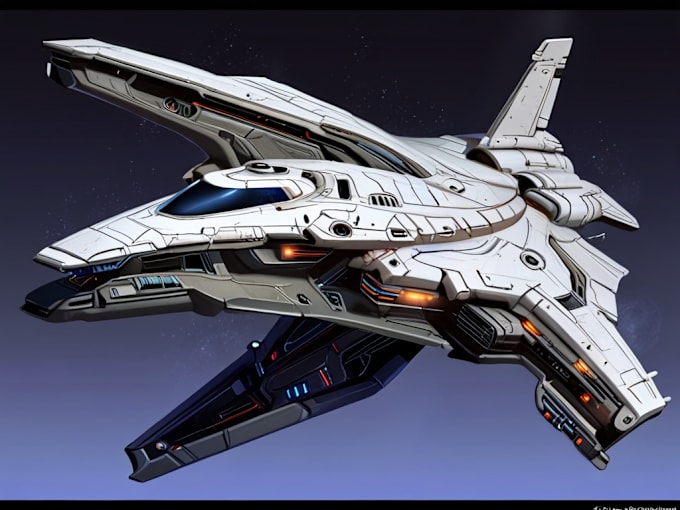 Gig Preview - Draw spaceship concept art or starship or sci fi vehicle