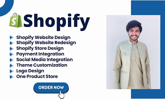 Gig Preview - Create shopify dropshipping store shopify store design shopify website redesign