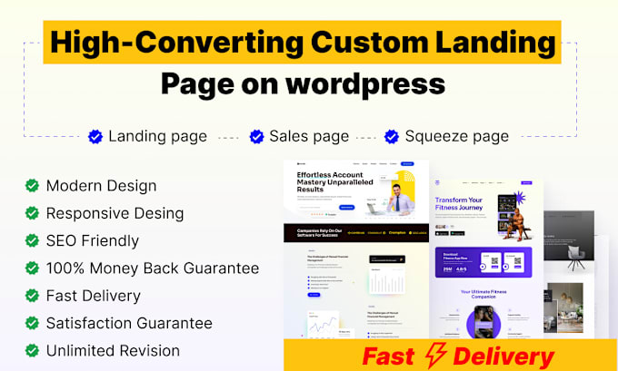 Bestseller - create a high converting landing page on wordpress