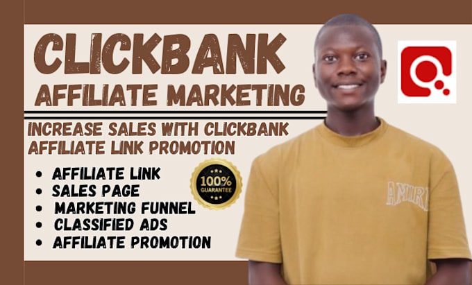 Gig Preview - Clickbank affiliate link promotion affiliate marketing shopify marketing and SEO