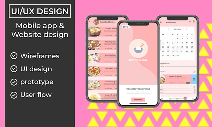 Gig Preview - Do mobile app ui ux design, figma app design, figma website, web ui ux design