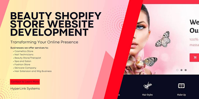 Bestseller - design cosmetics, fashion, beauty or spa website and shopify dropshipping store