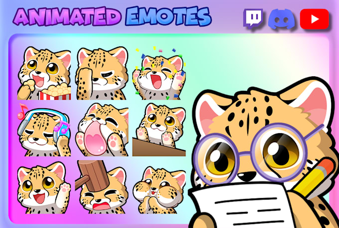 Gig Preview - Create stunning animated twitch emotes for you