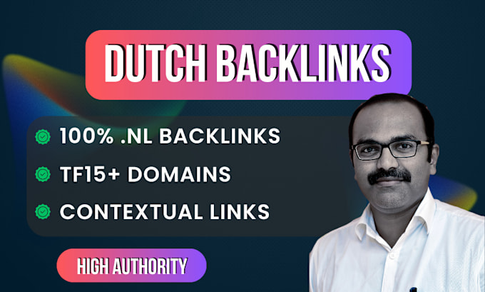 Gig Preview - Build high authority permanent dutch backlinks on nl websites