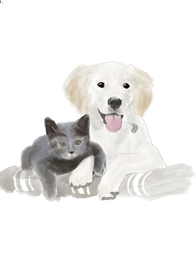 Gig Preview - Paint a watercolor picture of your pawed friends