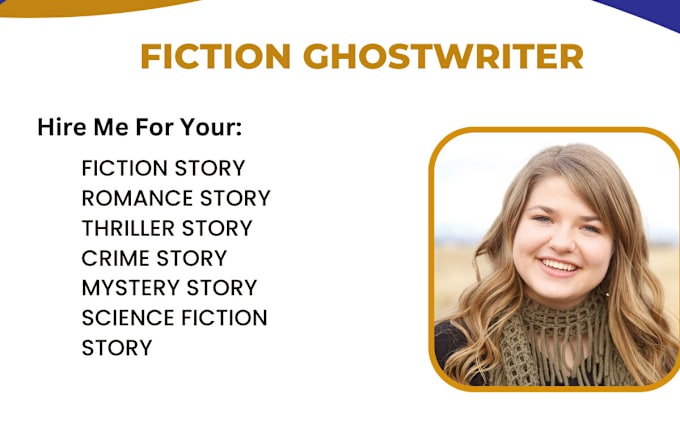 Gig Preview - Ghostwrite your thriller, mystery, crime fiction story