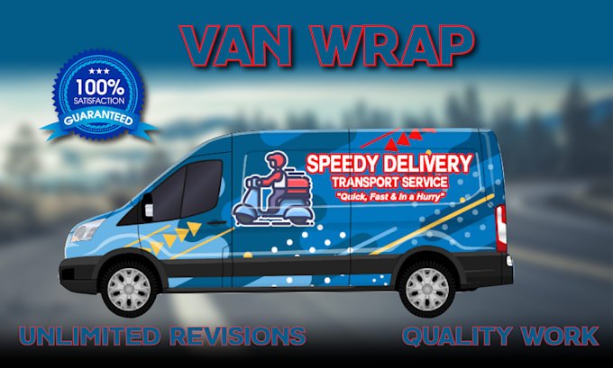 Gig Preview - Design creative van graphics, van wrap design, custom vehicle