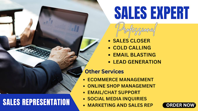 Gig Preview - Be sales closure sales representative lead generation cold calling for businesse