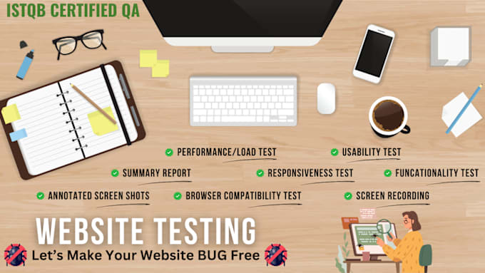 Bestseller - professionally test your website with comprehensive bug reports