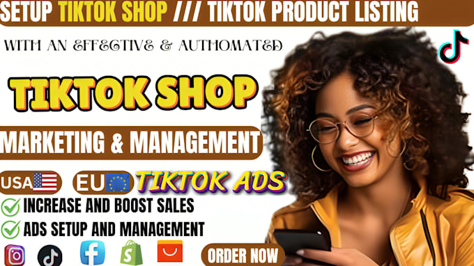 Gig Preview - Set up tiktok shop dropshipping, manage tiktok shop ads and boost tiktok sales