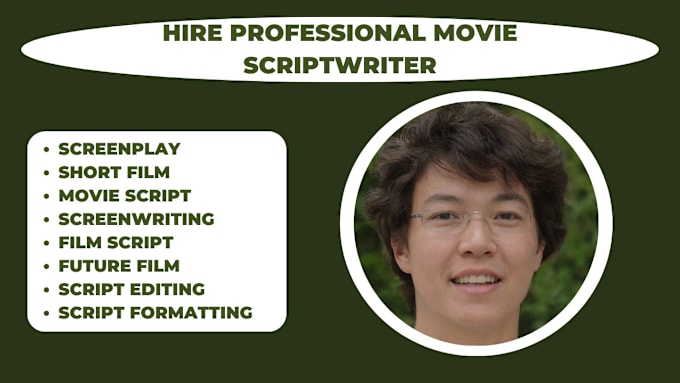 Gig Preview - Be movie script writer screenplay writer scriptwriting feature film tv series