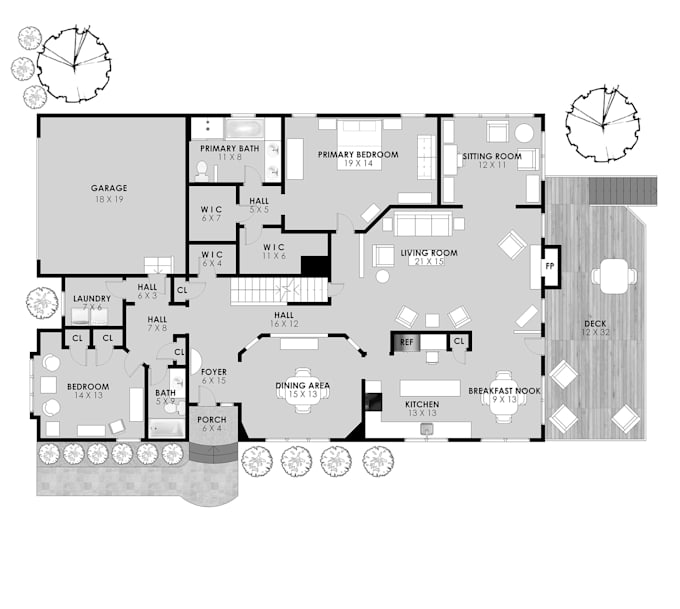 Gig Preview - Architectural floor plan,house plan,autocad 2d floor plan,convert pdf to cad,dwg