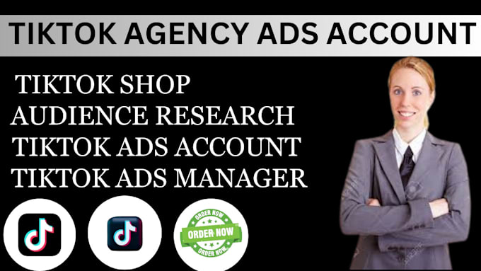 Gig Preview - Create tiktok agency account tiktok ads manager tiktok ads account