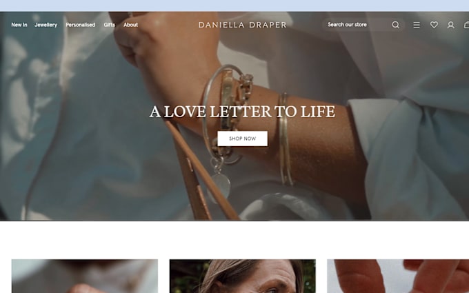 Gig Preview - Design jewelry website, jewelry shopify website, build ecommerce website shopify