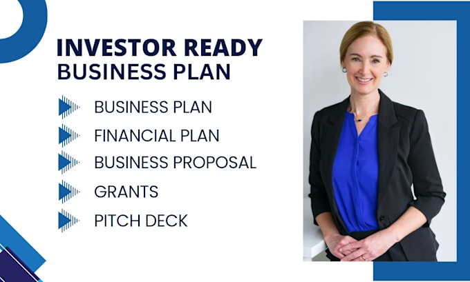 Gig Preview - Prepare an investor ready business plan, pitch deck, and financial plan