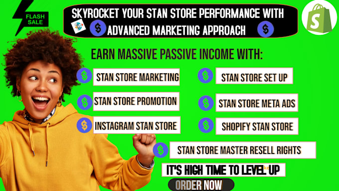 Gig Preview - Stan store marketing promotion shopify product hunting cro shopify marketing ads