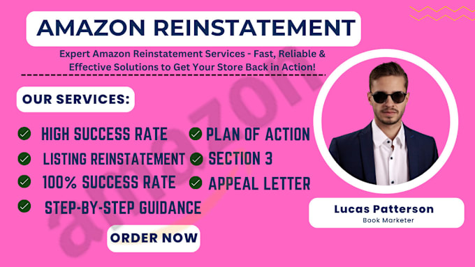 Gig Preview - Do appeal letter plan of action for amazon section3 suspension and reinstatement