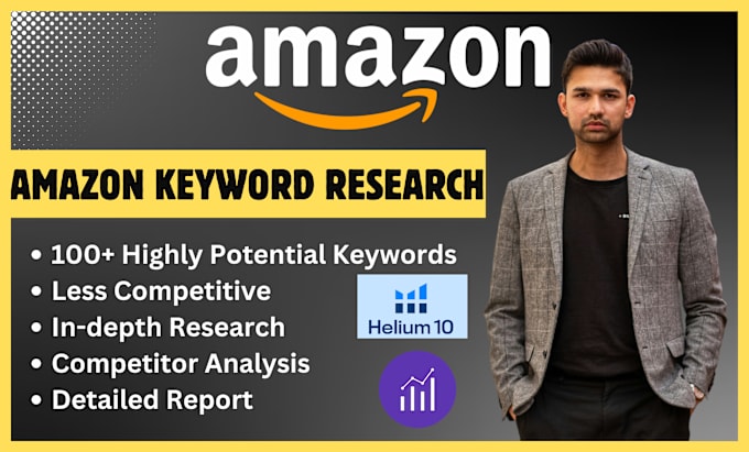 Gig Preview - Do amazon fba keywords research via helium10 for listing and PPC