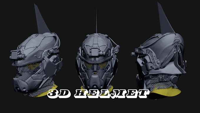 Gig Preview - Sculpt 3d helmet cosplay 3d mask model 3d armour 3d props weapon for 3d printing