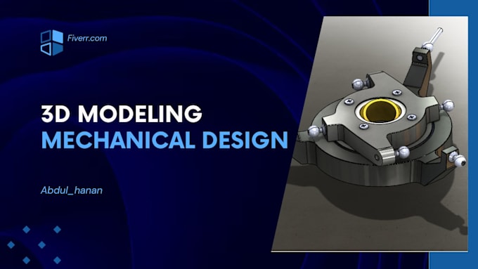 Gig Preview - Create professional 3d model mechanical design cad design in solidworks