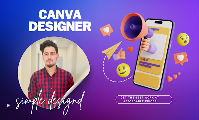 Gig Preview - Create designs on canva as a virtual assistant for your social media